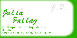 julia pallag business card